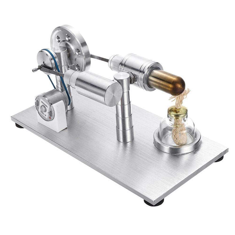Stirling Engine Kit Model Metal External Combustion With Light Bulb Developmental Toy - stirlingkit