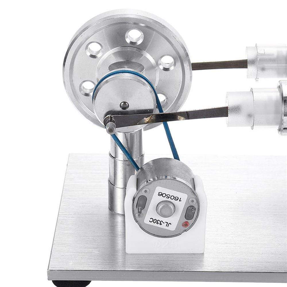 Stirling Engine Kit Model Metal External Combustion With Light Bulb Developmental Toy - stirlingkit