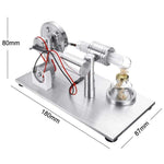 Stirling Engine Kit Motor Model Electricity Power Generator with LED Physics Educational Toys - stirlingkit