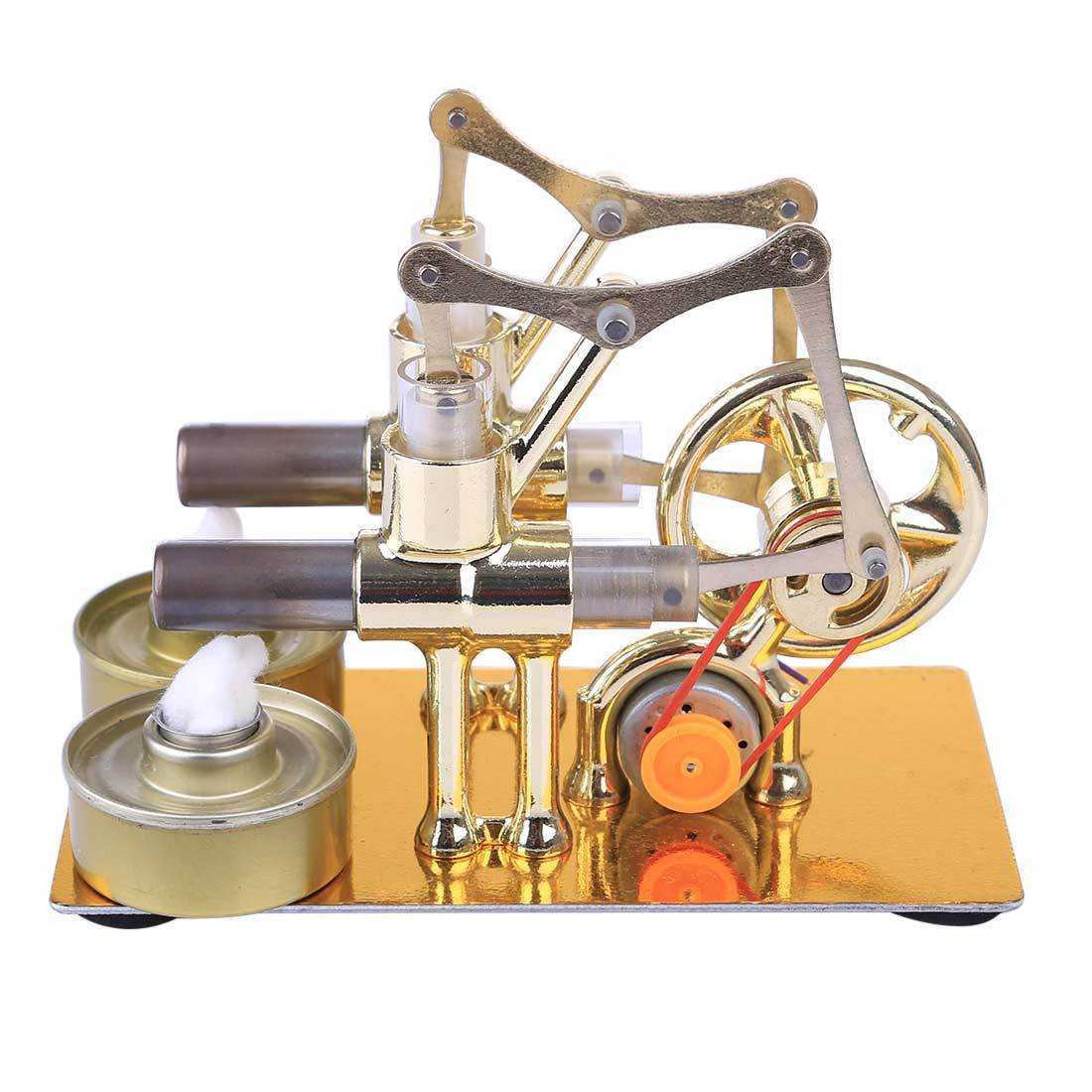 Stirling Engine Kit STEM Hot Air Stirling Engine Generator Double Cylinder Engine Model - stirlingkit