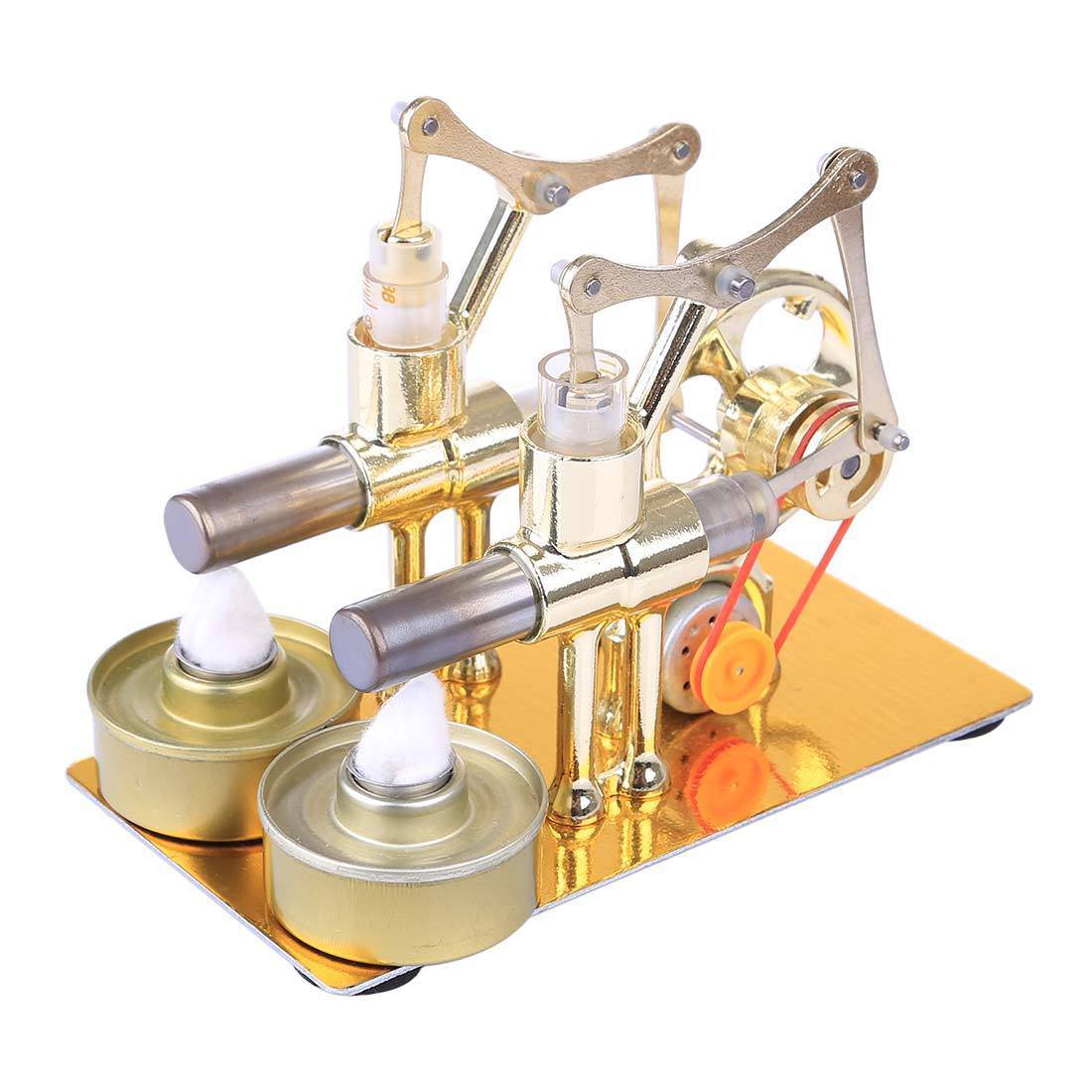 Stirling Engine Kit STEM Hot Air Stirling Engine Generator Double Cylinder Engine Model - stirlingkit