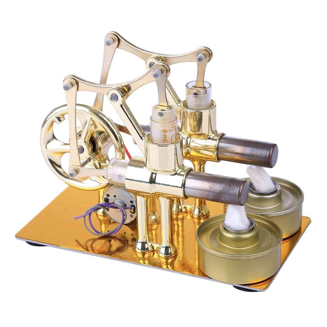 Stirling Engine Kit STEM Hot Air Stirling Engine Generator Double Cylinder Engine Model - stirlingkit