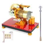 Stirling Engine Model Kit Aluminum Alloy Anodized Flame Engine Professional Heat Energy Engine - stirlingkit