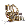 Stirling Engine Model Kit L-Shape Double Cylinders with All-metal Base and Big Bulb - stirlingkit