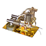 Stirling Engine Model Kit L-Shape Double Cylinders with All-metal Base and Big Bulb - stirlingkit