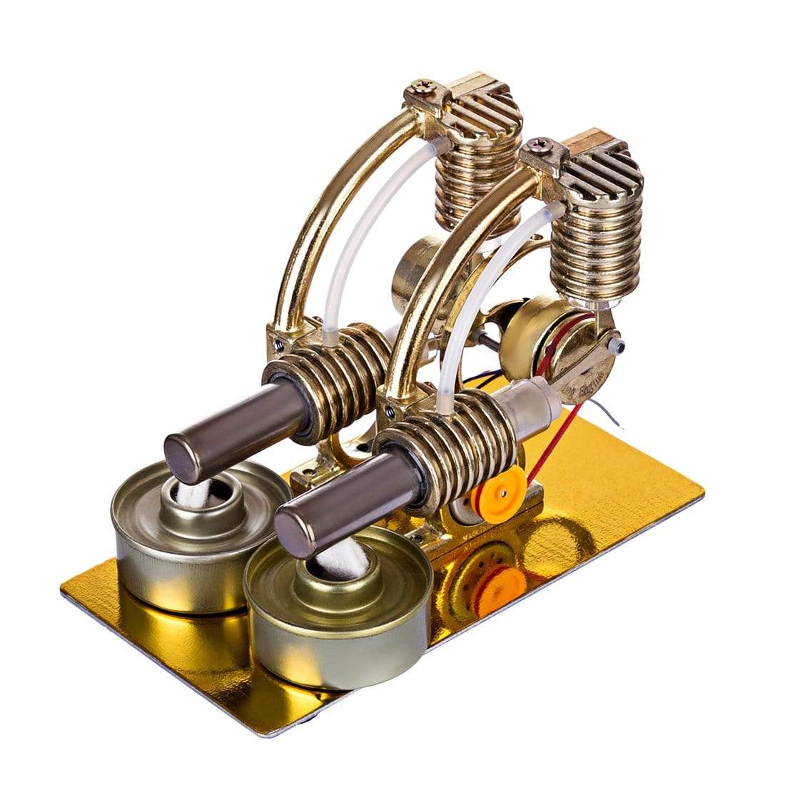 Stirling Engine Model Kit L-Shape Double Cylinders with All-metal Base ...