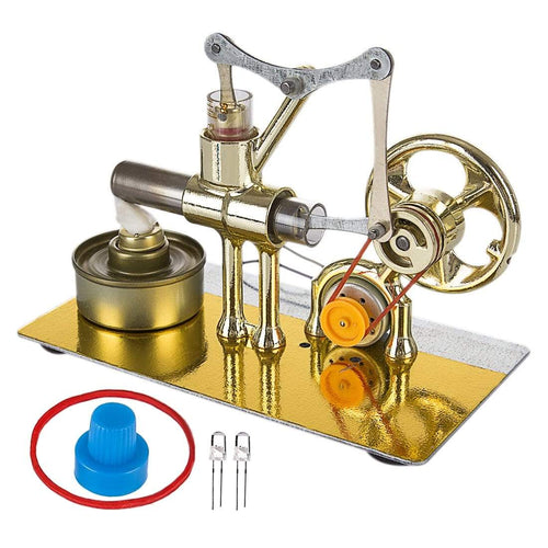 Stirling Engine Model Kit Single Cylinder Balance Science Experiment Kit with All-metal Base - stirlingkit