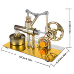 Stirling Engine Model Kit Single Cylinder Balance Science Experiment Kit with All-metal Base - stirlingkit