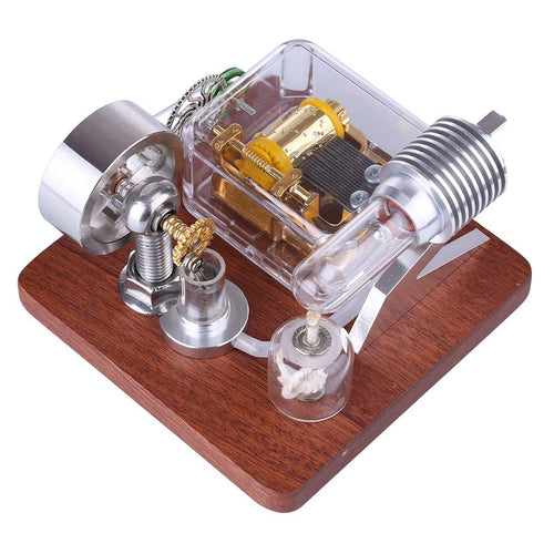 Mechanical Music Box Powered Stirling Engine Model Toy - stirlingkit