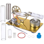Stirling Engine Set Model Single Cylinder Science Experiment Kit with All-metal Base - stirlingkit