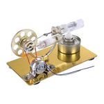 Stirling Engine Set Model Single Cylinder Science Experiment Kit with All-metal Base - stirlingkit