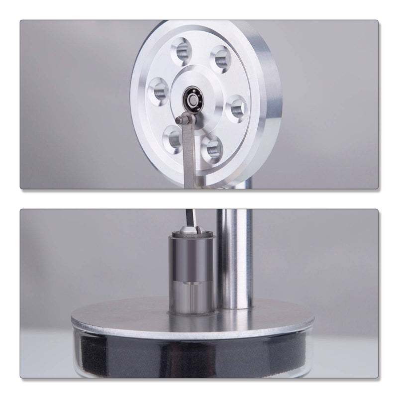 Tea-powered Low Temperature LTD Stirling Engine - Silver - stirlingkit