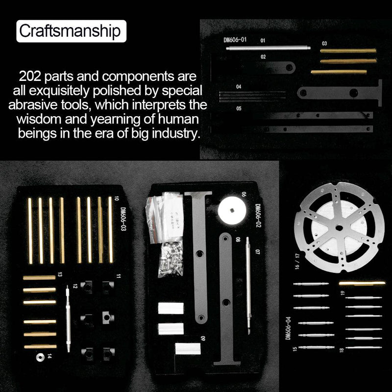 Waterwheel Kit Teching 202Pcs Electric Waterwheel Model 3D Metal Assembly Kit DM606 ...