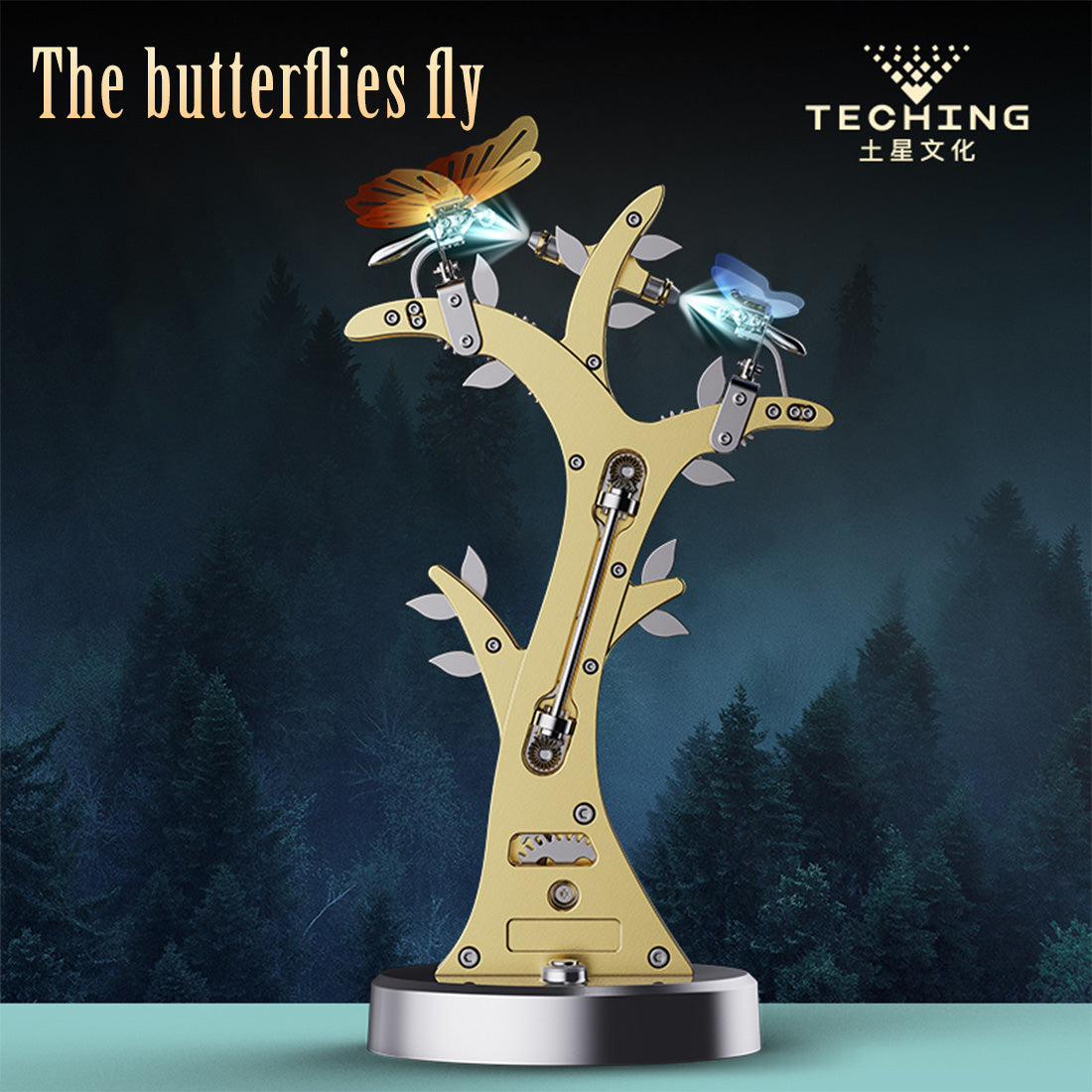 TECHING 3D Metal Mechanical Butterfly Self-Assembly Model Kits - stirlingkit