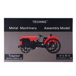 Teching Assembly Simulative Mini APP Controlled Electric Metal Red Tractor Model Toy Gift - stirlingkit