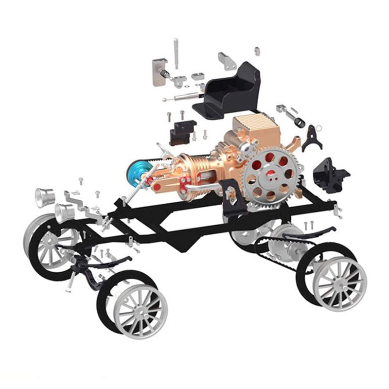 Teching Car Model Single Cylinder Engine Aluminum Alloy Model Gift Collection Toys - stirlingkit