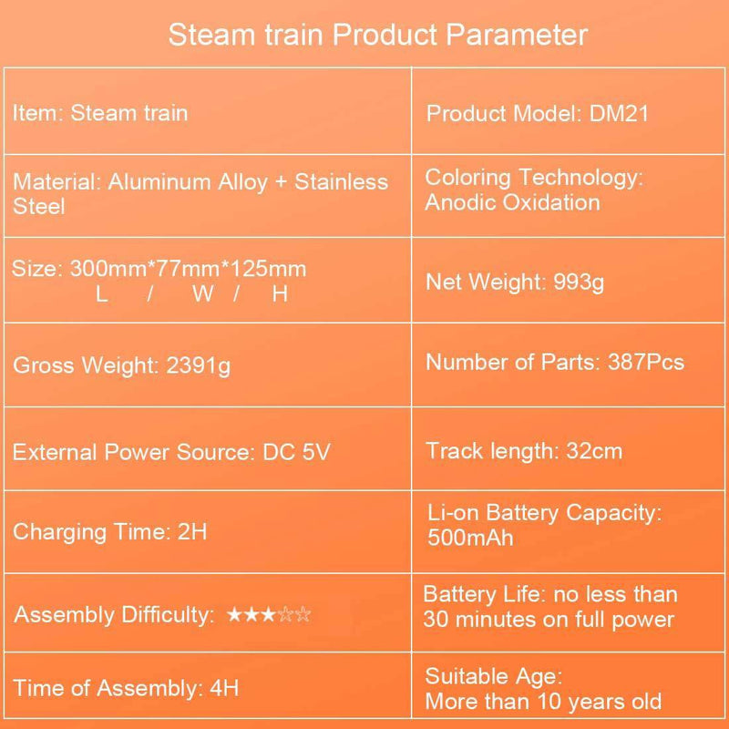 Teching Engine Steam Train Model With Pathway Full Aluminum Alloy Model Gift Collection STEM Toys - stirlingkit