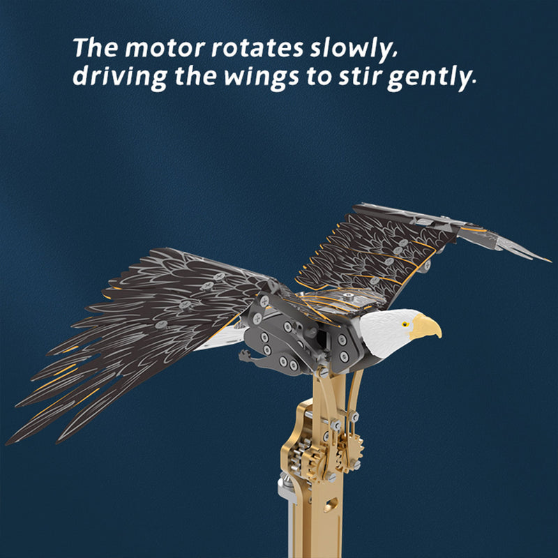 TECHING Kinetic Bald Eagle Sculptures Kits with Flapping Wings Pre-Order - stirlingkit