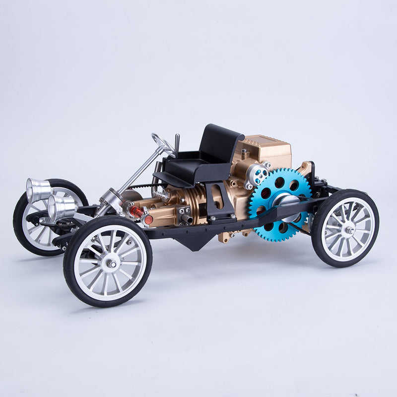 Teching Single Cylinder Steam Car Assembled Model Building Kits Used Engine - stirlingkit