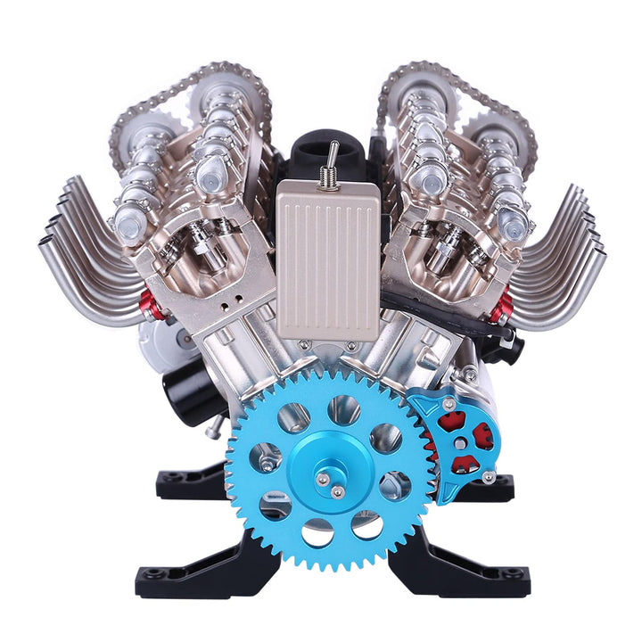 Teching V8 Mechanical Metal Assembly DIY Car Engine Model Kit 500+Pcs Educational Experiment Toy - stirlingkit