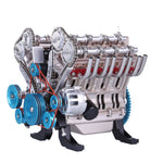 Teching V8 Mechanical Metal Assembly DIY Car Engine Model Kit 500+Pcs Educational Experiment Toy - stirlingkit