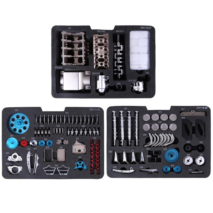 Teching V8 Mechanical Metal Assembly DIY Car Engine Model Kit 500+Pcs Educational Experiment Toy - stirlingkit