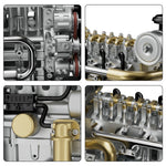 TECHING Workable Mini Diesel Engine Metal Model Kits DIY OHV 4-cylinder ...