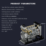 TECHING Workable Mini Diesel Engine Metal Model Kits DIY OHV 4-cylinder Engine Pre-order - stirlingkit