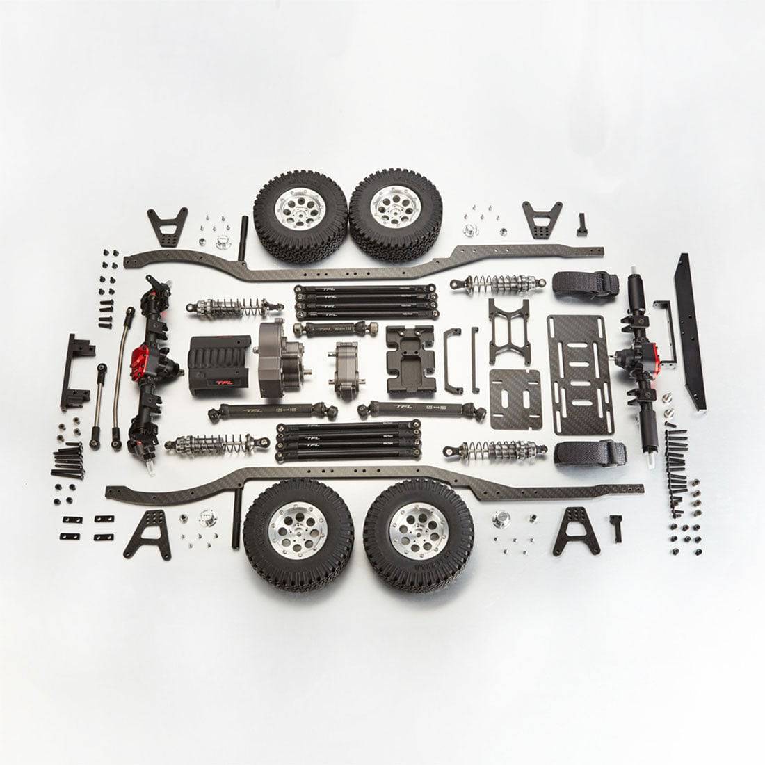 TFL C1704 Unpainted 1/10 Metal Climbing Car Frame with Car Shell KIT Version - stirlingkit