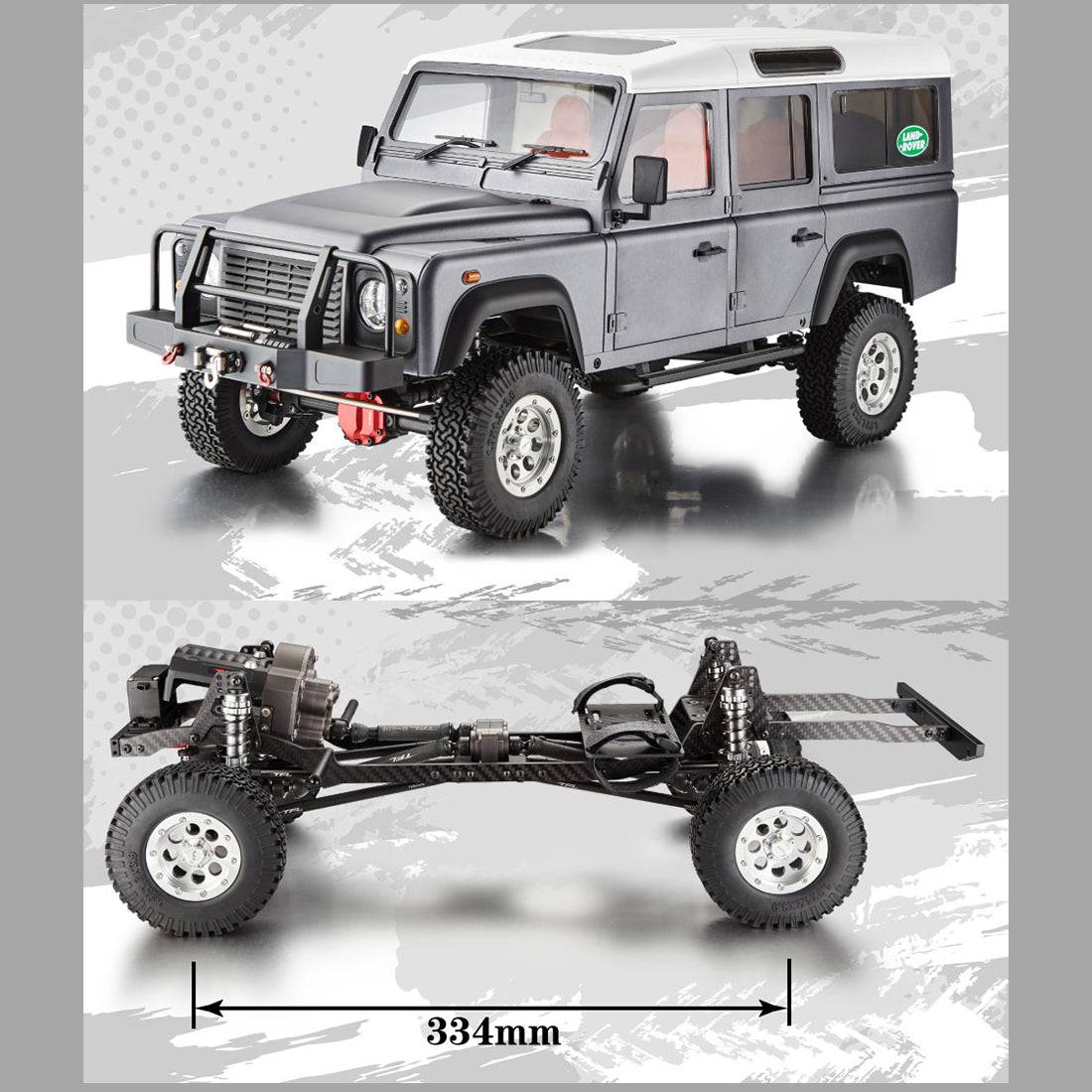 TFL C1704 Unpainted 1/10 Metal Climbing Car Frame with Car Shell KIT ...
