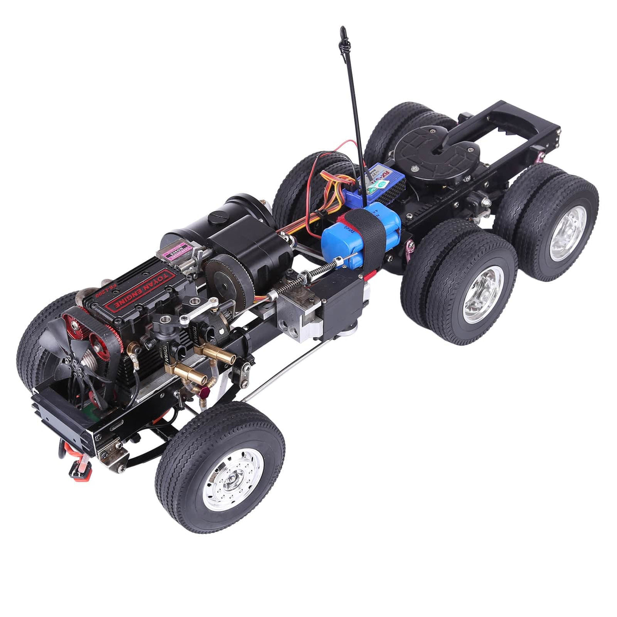 TOYAN FS-L200 Modified 1/14 Gas Powered 6×4 3-axle RC Tractor Truck Frame Assembly Kit Pre-order - stirlingkit