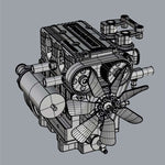 TOYAN FS-L200W 4 Stroke 2 Cylinder DIY Build RC Car Engine Kit That Runs - stirlingkit