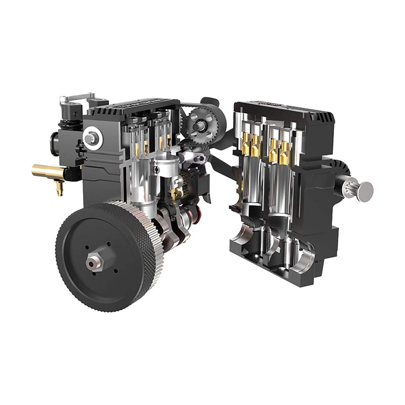 TOYAN FS-L200W 4 Stroke 2 Cylinder DIY Build RC Car Engine Kit That ...