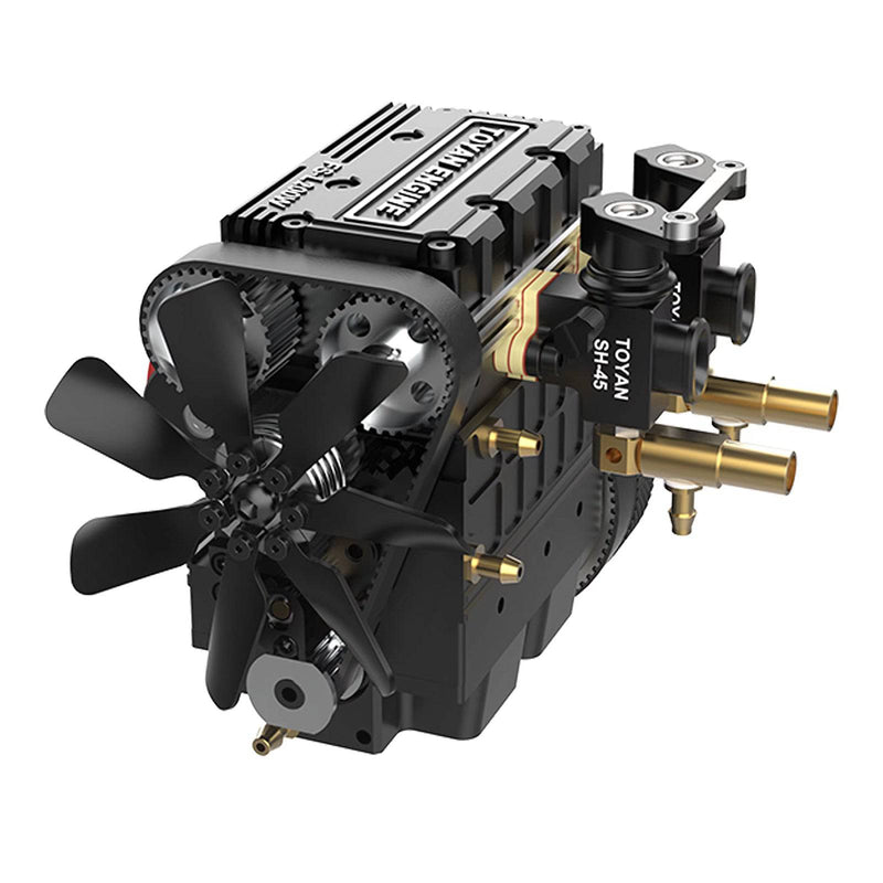 TOYAN FS-L200W 4 Stroke 2 Cylinder DIY Build RC Car Engine Kit That Runs - stirlingkit