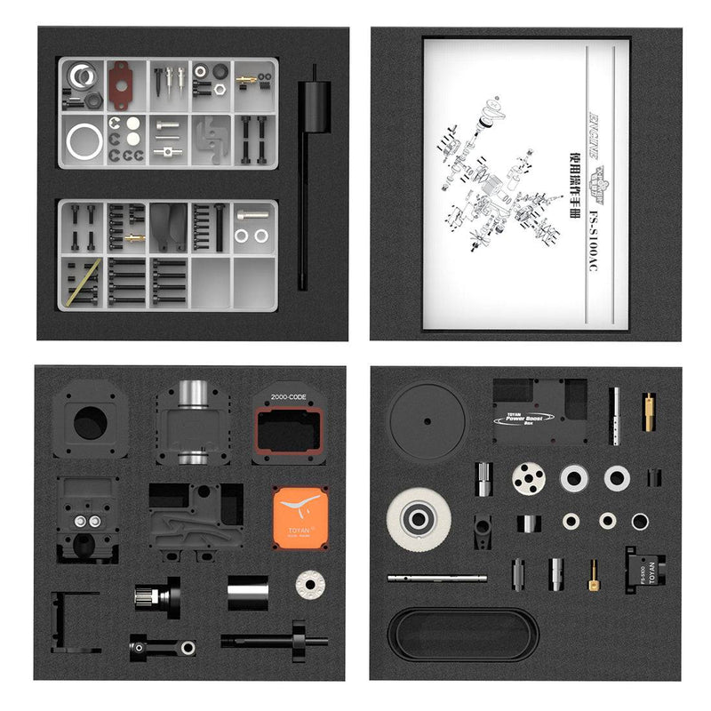 Toyan FS-S100AC DIY 4 Stroke Methanol RC Engine with  Ignition Start Kit - stirlingkit