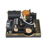 TOYAN Modified One-button Start Single Cylinder 4-stroke Methanol Engine 12V Generator Model - stirlingkit