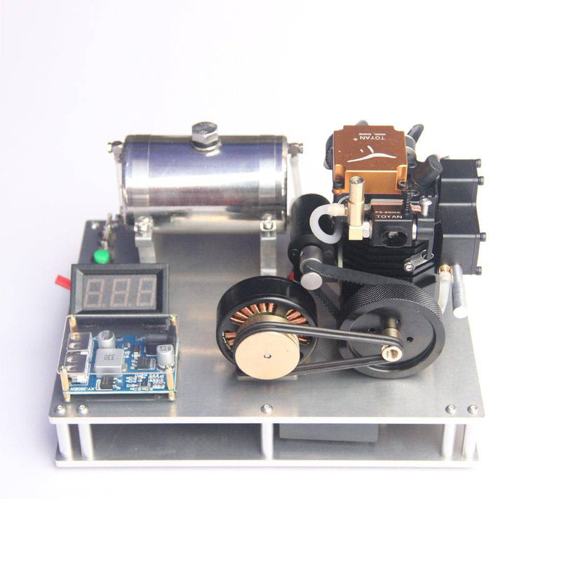 TOYAN One Key Electric Start Single Cylinder 4 Stroke Methanol Engine Generator Modified Set - stirlingkit