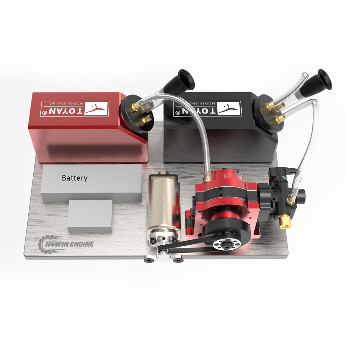 Working Rotary Engine Model Kit Toyan RS-S100 Single Rotor Rotary Engine Model with Starter Kit Base ...
