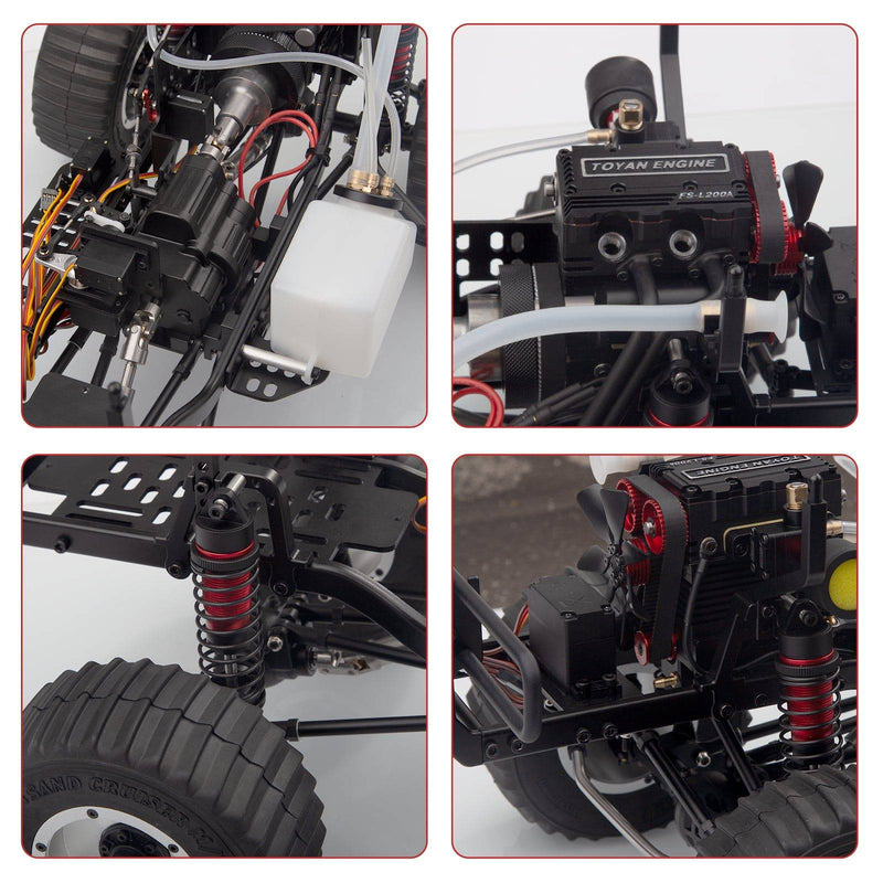 Toyan X-POWER Sand Cruiser Nitro 1/8 RC Car Desert Rock Crawler DIY Kit with FS-L200 Engine & 5 Speed Gearbox - stirlingkit