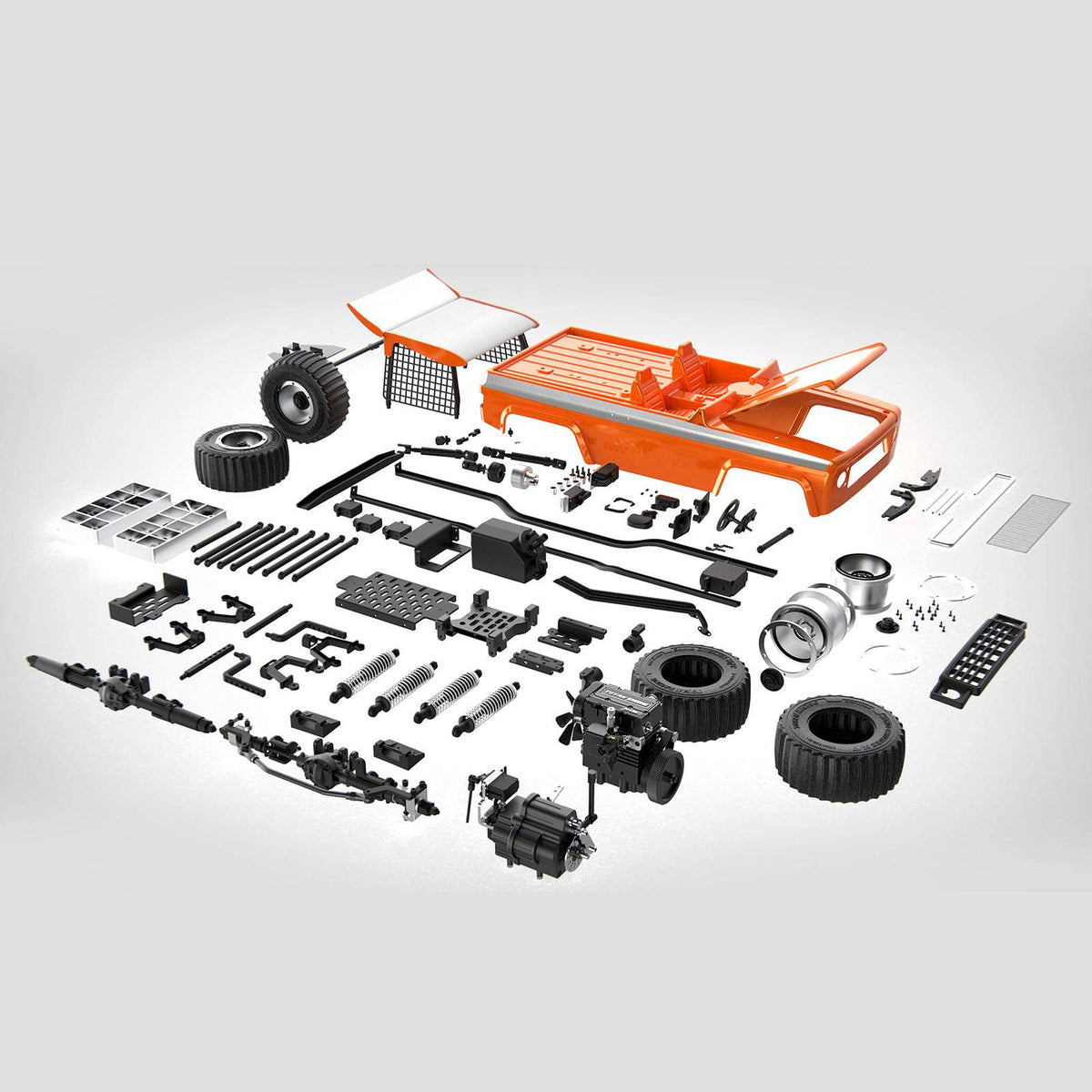 Toyan X-POWER Sand Cruiser Nitro 1/8 RC Car Desert Rock Crawler DIY Kit with FS-L200 Engine & 5 Speed Gearbox - stirlingkit