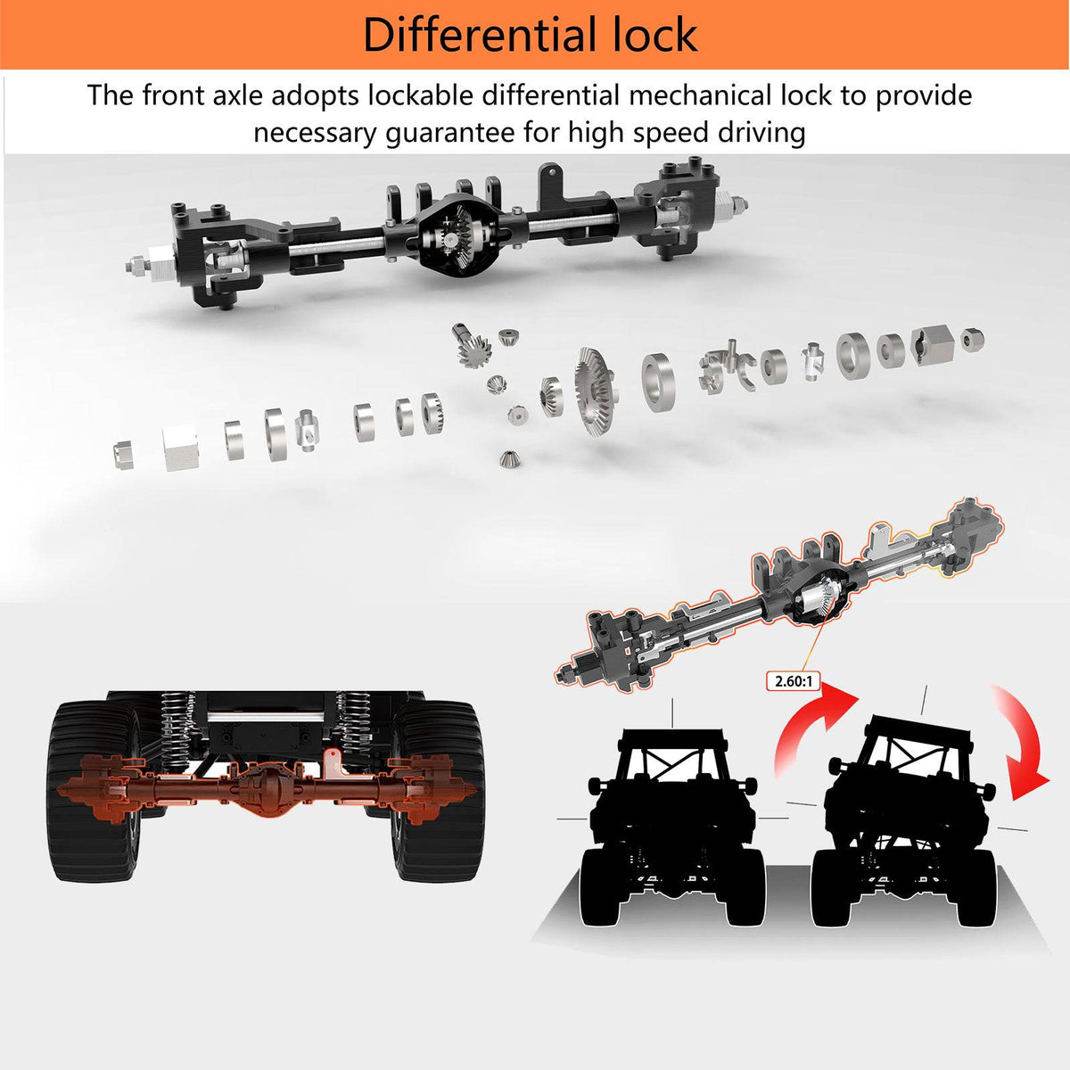 Toyan X-POWER Sand Cruiser Nitro 1/8 RC Car Desert Rock Crawler DIY Kit with FS-L200 Engine & 5 Speed Gearbox - stirlingkit