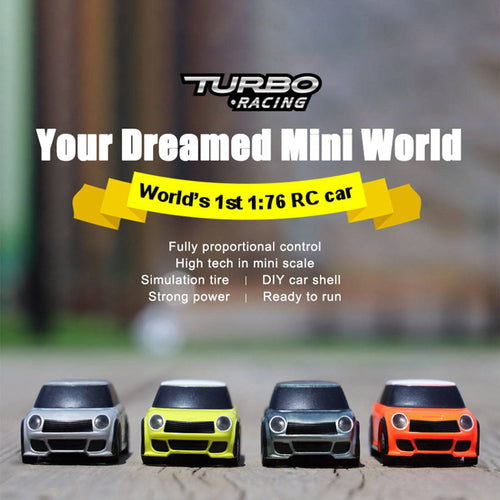 Turbo Racing 2.4Ghz 1/76 Full Scale RTR Electric RC Car with P31 Controller Desktop Toy - stirlingkit