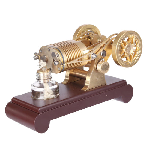 Enjomor Two-cylinder Flame Licker Stirling Engine Brass Vacuum Engine Model - stirlingkit