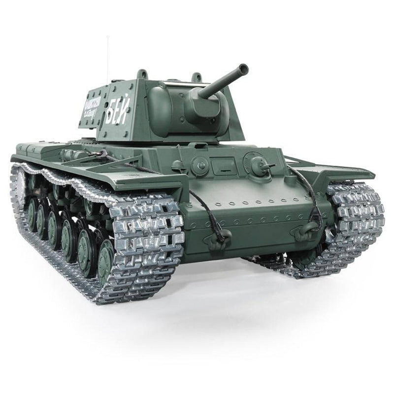 Upgrade 1:16 Soviet KV - 1's Heavy Tank 2.4G  Metal RC Military Tank Model with Sound Smoke Shooting Effect - stirlingkit
