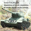 Upgrade 1:16 Soviet WWII T-34 RC Tank Model 2.4G Military Tank - stirlingkit