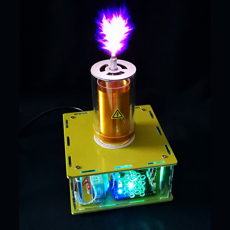 Upgrade PLL SSTC Music Tesla Coil Quartz Glass Plasma Speakers Bluetooth Science Technology Toy Random Color - stirlingkit