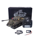 Upgrade M4A3 Sherman WWI US Medium Army Tank 1/16 2.4G RC Model Infrared Ray Fighting - stirlingkit