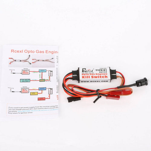 V2.0 RCEXL Remote Kill Switch for RC Gasoline Airplane Engine - stirlingkit