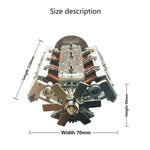 V6 Electromagnetic Motor Engine Model with Hexagon Fan for 1/10 Model Car Teaching Demonstration - stirlingkit