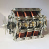 V6 Electromagnetic Motor Engine Model with Hexagon Fan for 1/10 Model Car Teaching Demonstration - stirlingkit